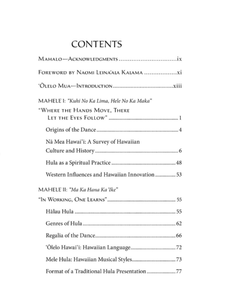Haumana-handbook-table-contents